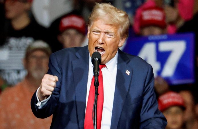 republican presidential nominee and former u.s. president donald trump holds a campaign rally in reno, nevada