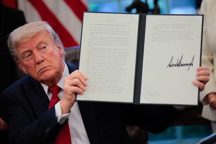 president trump signs executive orders in the oval office