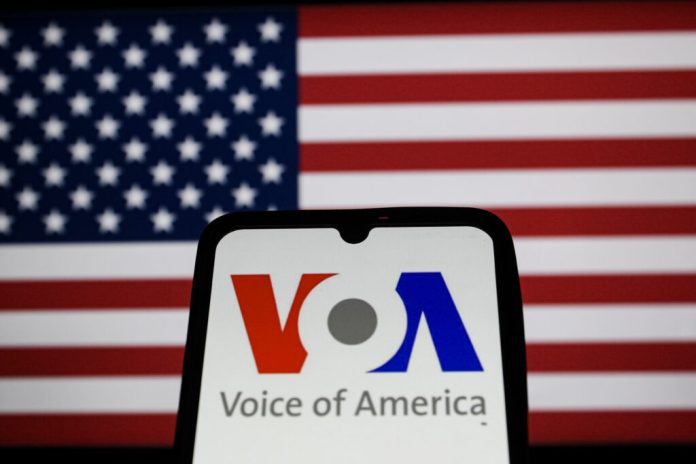 voice of america and usagm photo ilustration