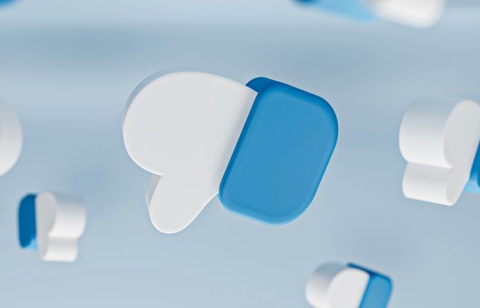 A thumbs down like you might see on Facebook