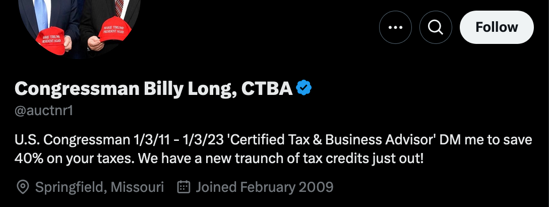 screenshot 2025 01 12 at 14 56 05 (20) congressman billy long ctba (@auctnr1) x
